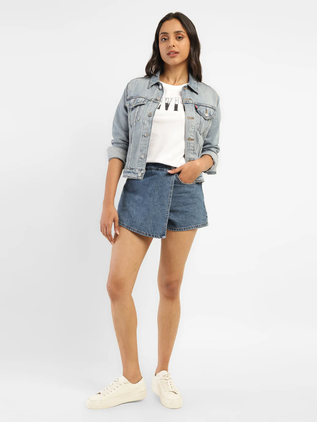Women's High Rise Navy Regular Fit Skort - Image 10