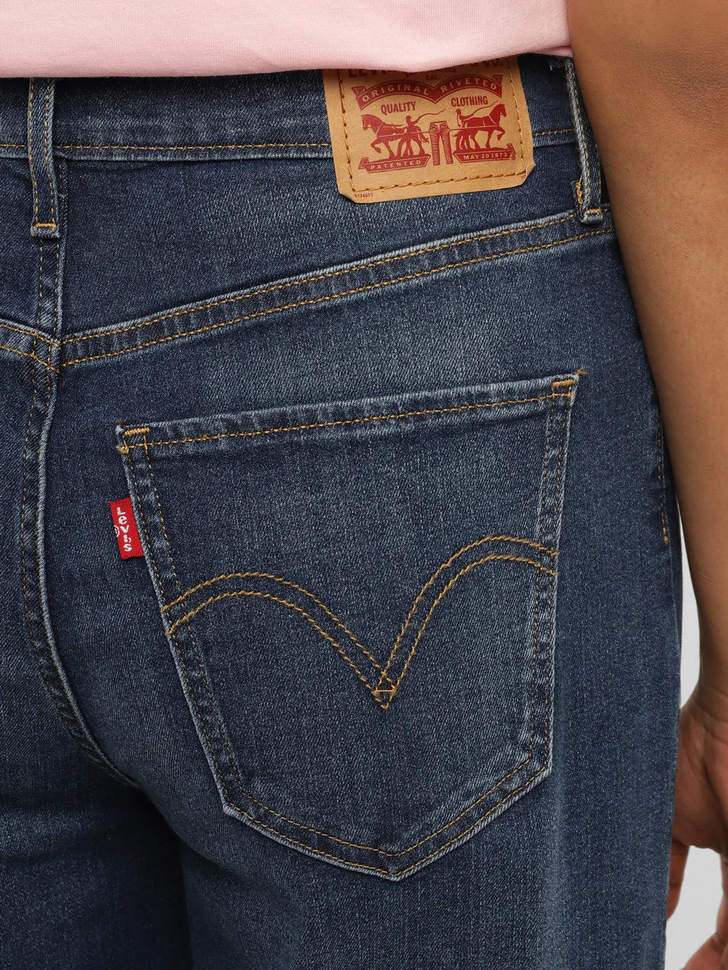 Women's Blue Wide Leg Fit High Rise Jeans - Image 6