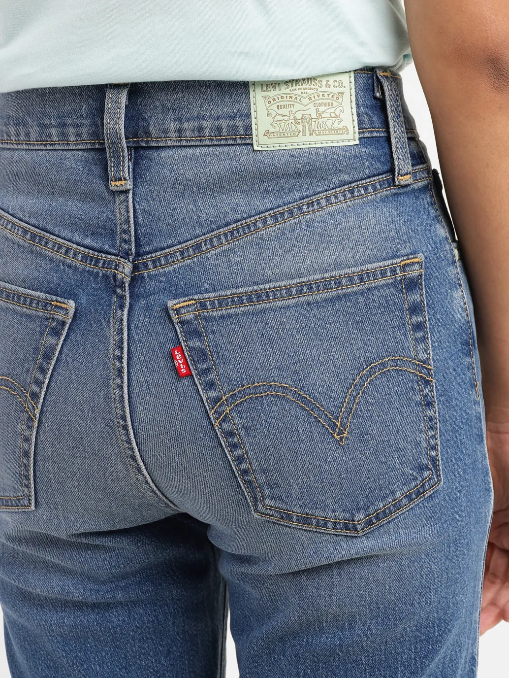Women's Blue Bootcut Fit High Rise Jeans - Image 6