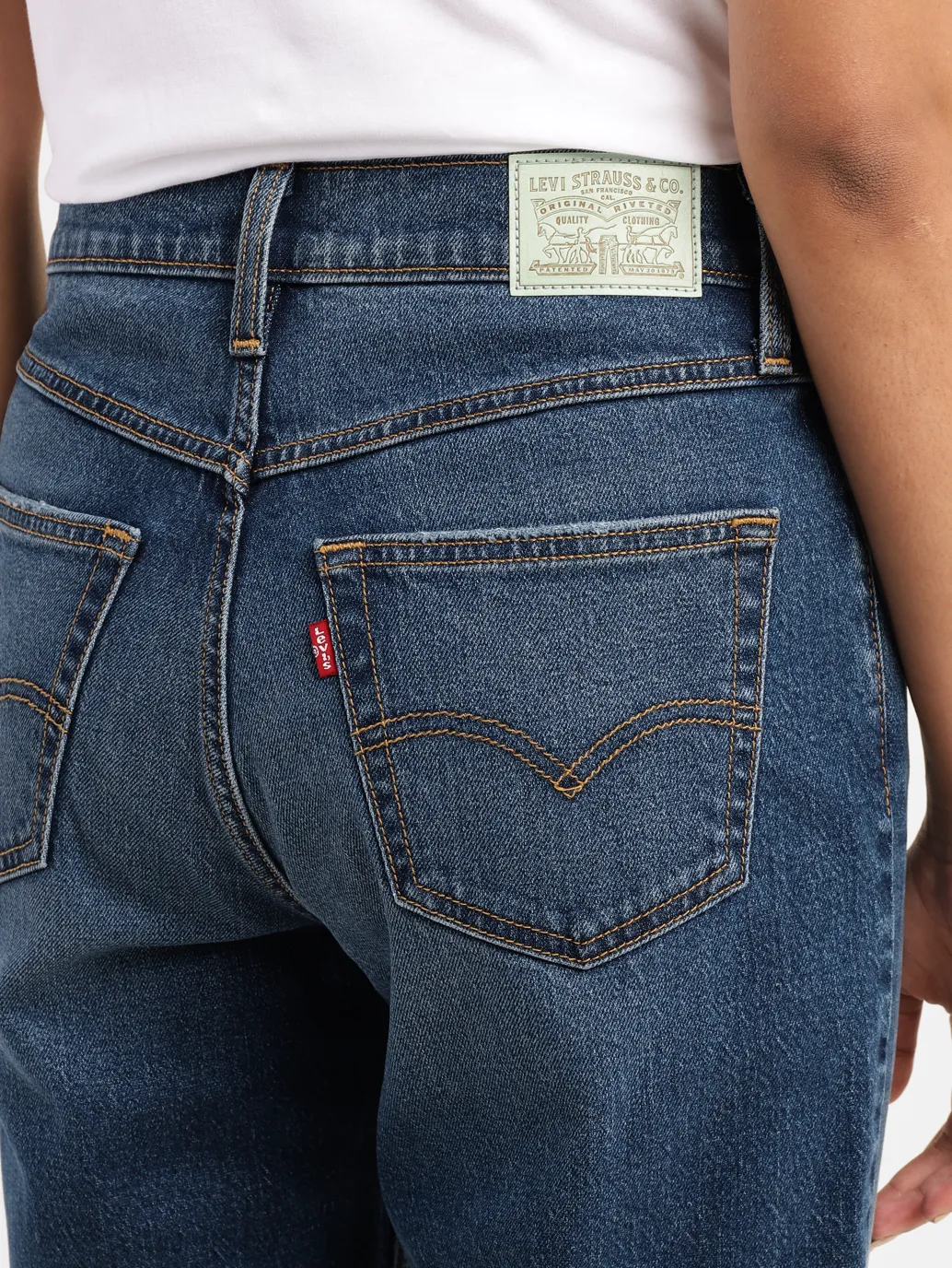 Women's Blue Bootcut Fit High Rise Jeans - Image 6