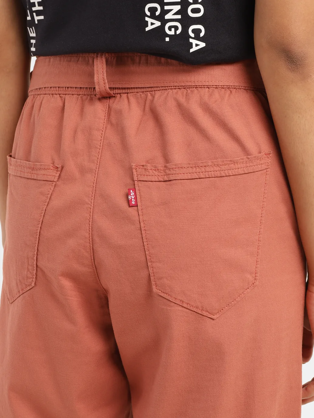 Women's High Rise Rust Regular Fit Joggers - Image 6