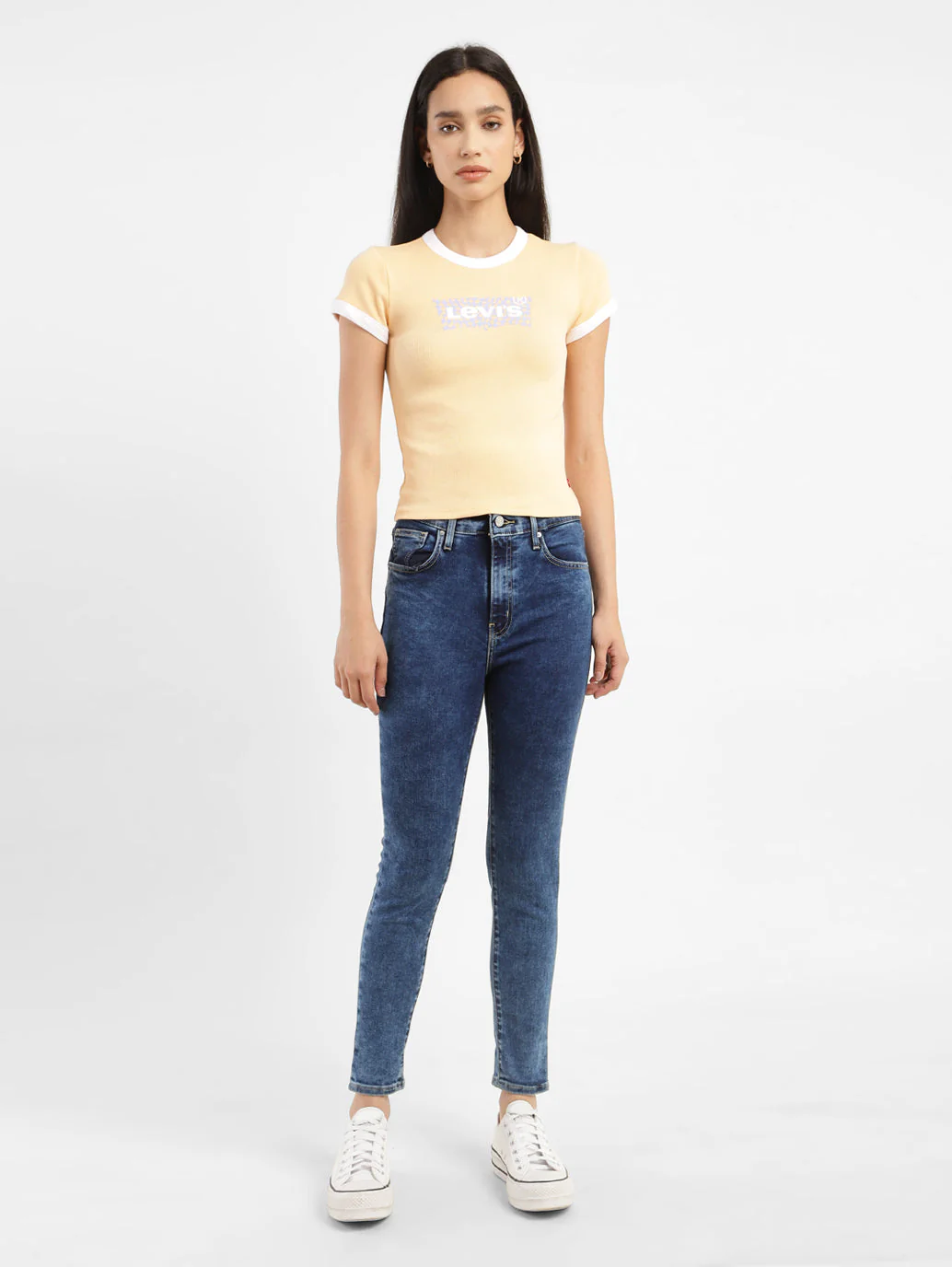 Women's Indigo Mile High Wide Leg Fit High Rise Jeans - Image 7
