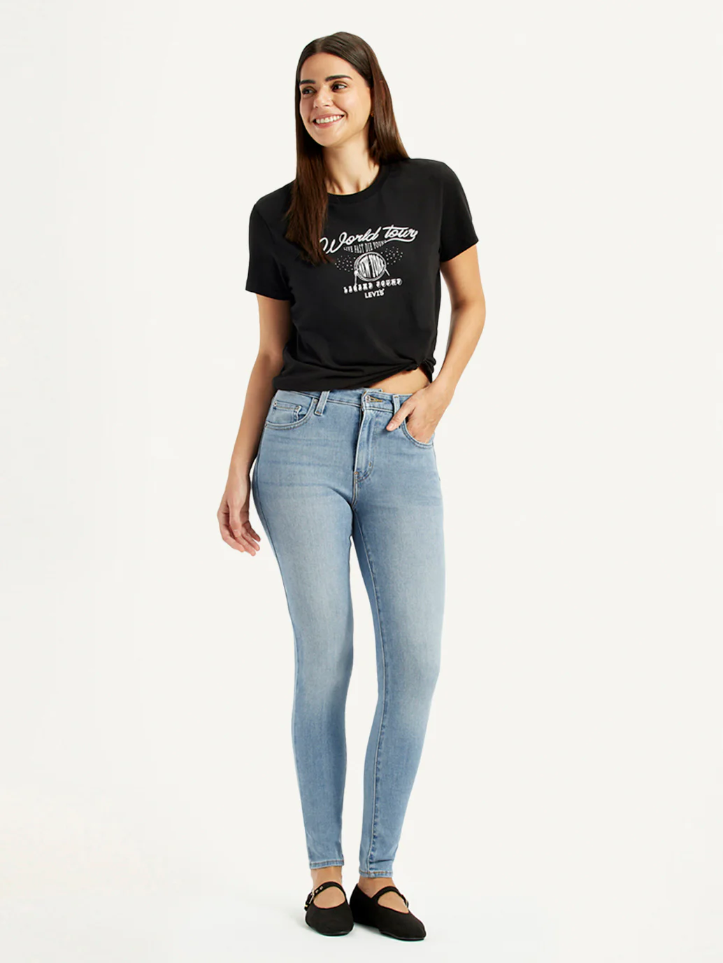 Women's High Rise Skinny Light Indigo Jeans