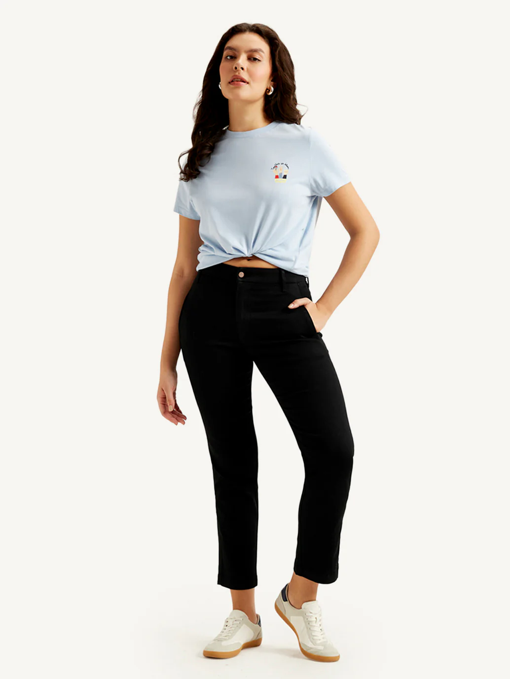 Women's Redloop Black Wedgie Straight Fit High Rise Jeans