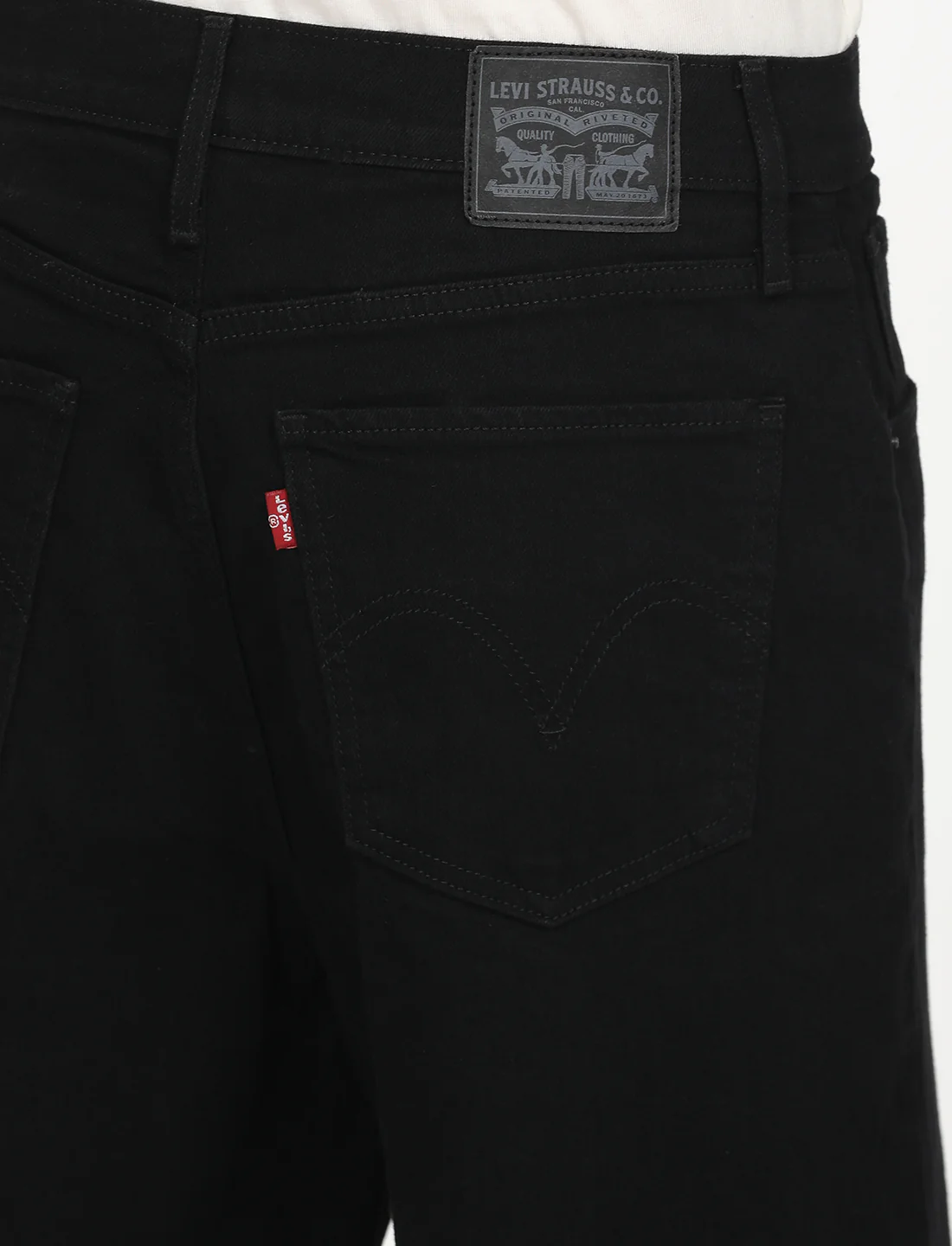 Women's Black Mile High Wide Leg Fit High Rise Jeans - Image 6