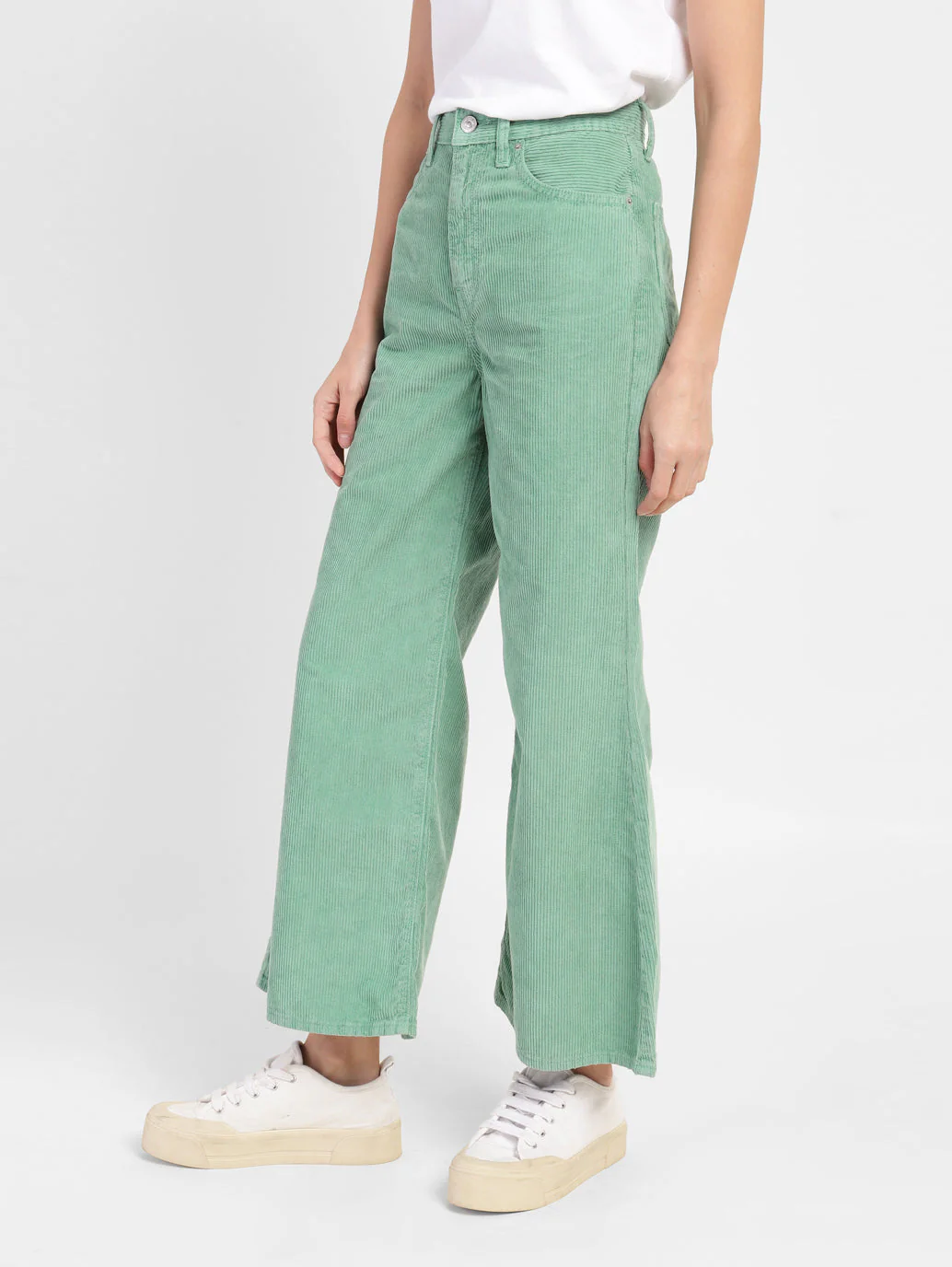 Women's Green Loose Fit High Rise Jeans - Image 5