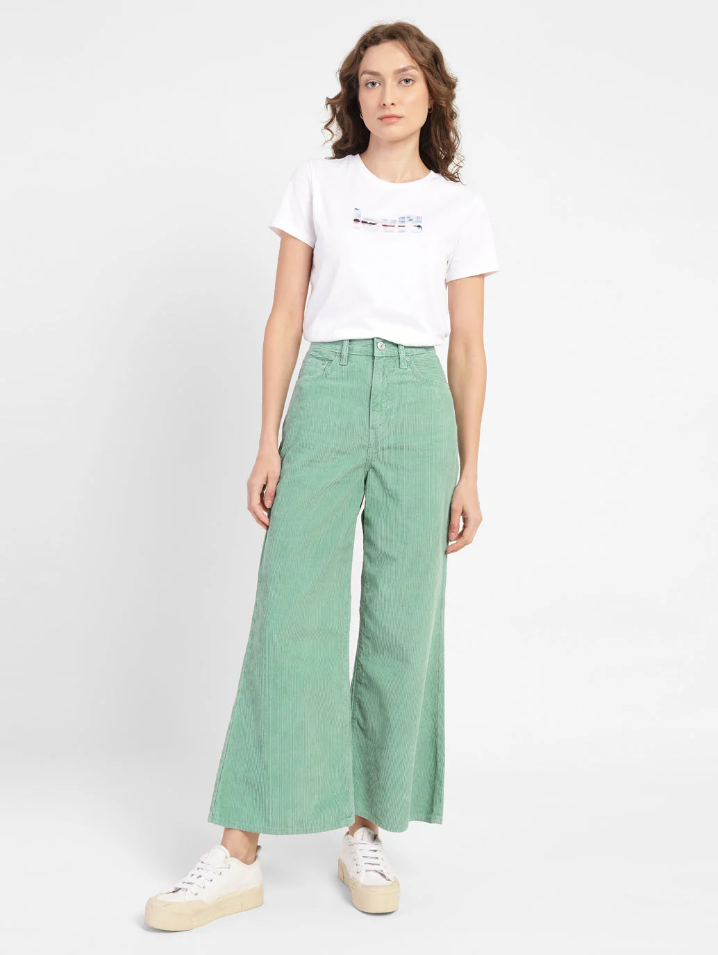 Women's Green Loose Fit High Rise Jeans - Image 8