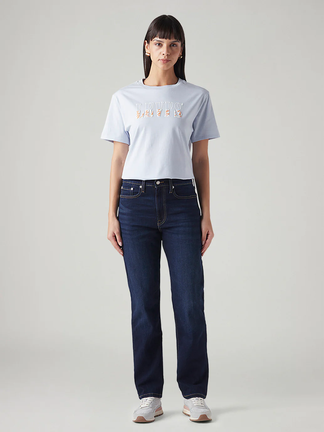 Women's Indigo Wedgie Straight Fit High Rise Jeans - Image 2