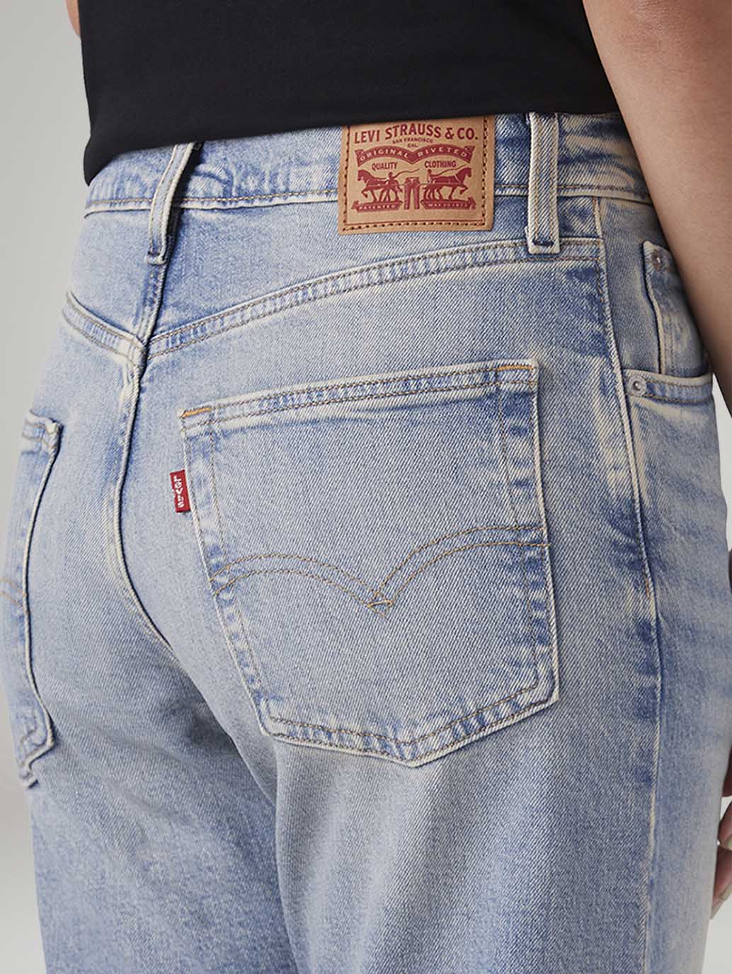 Women's Light Blue Loose Bootcut Fit Mid Rise Jeans - Image 5