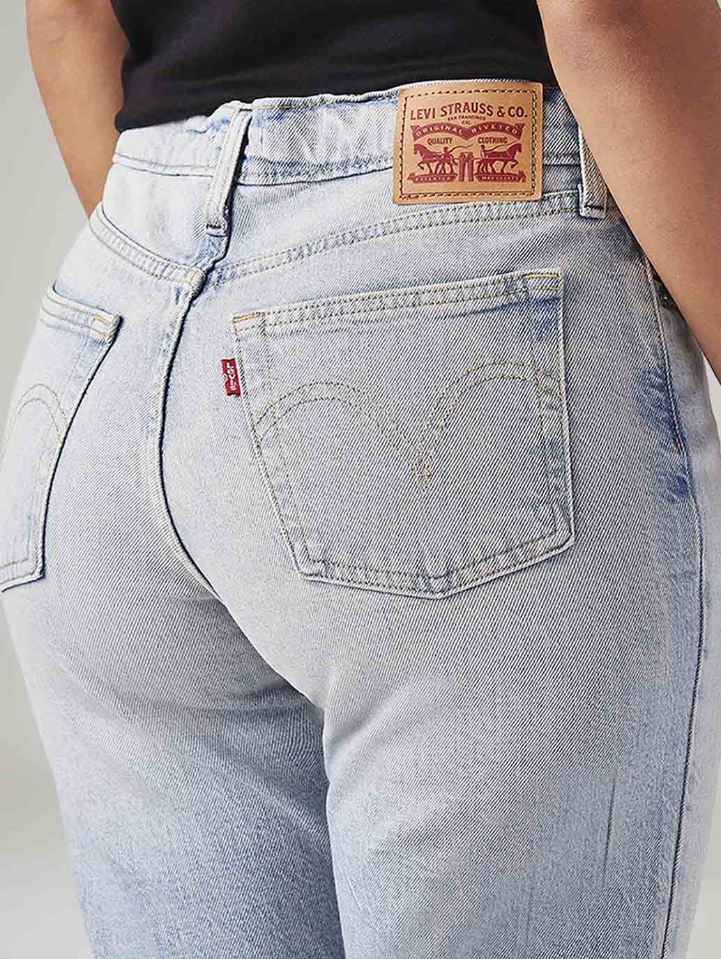 Women's Light Blue Wedgie Slim Fit Mid Rise Jeans - Image 5