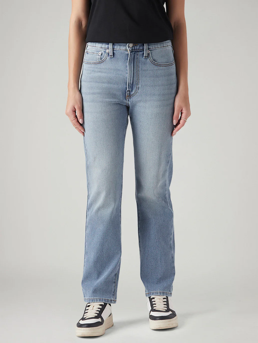 Women's Light Blue Wedgie Straight Fit High Rise Jeans - Image 3