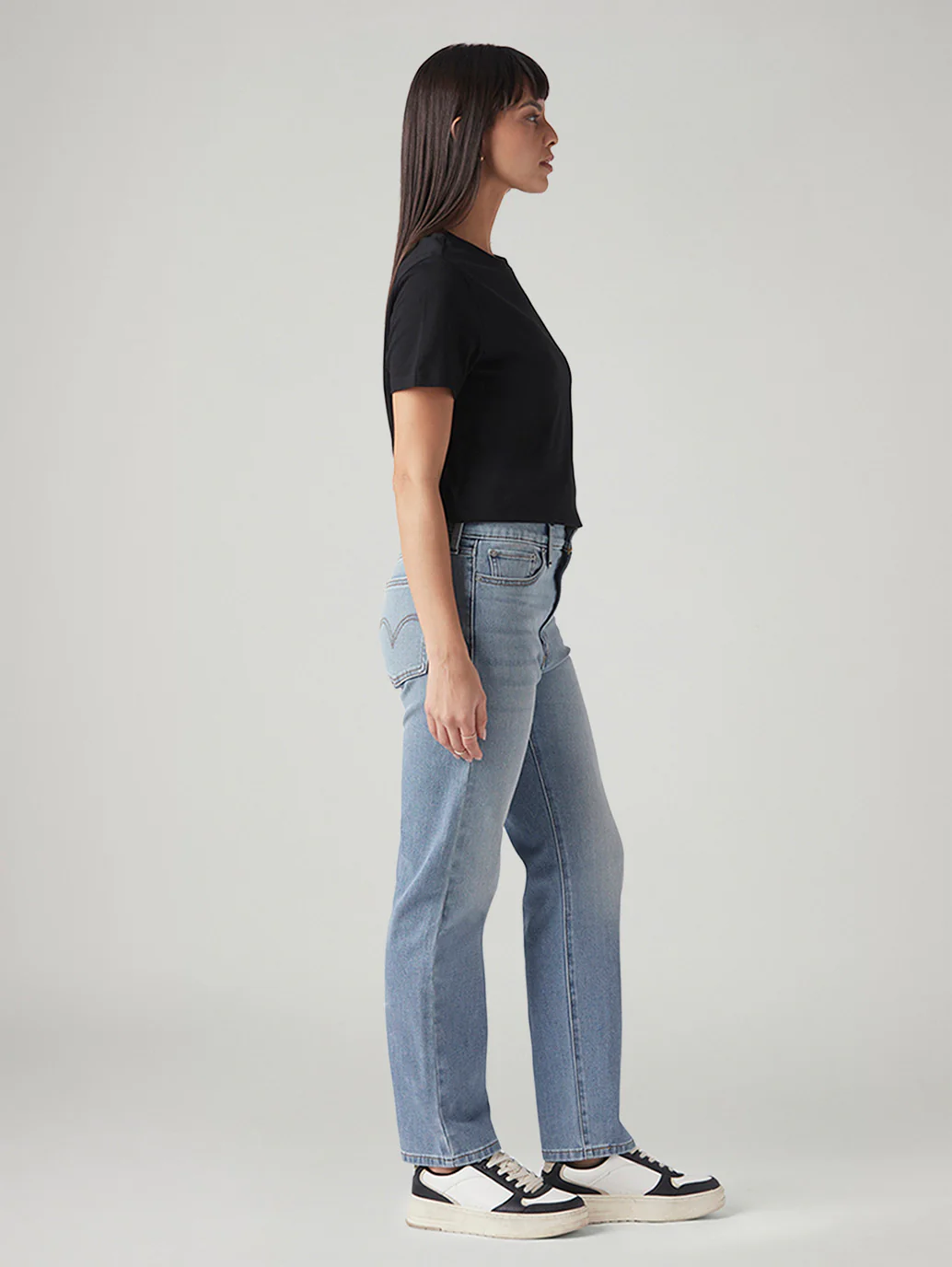Women's Light Blue Wedgie Straight Fit High Rise Jeans - Image 6