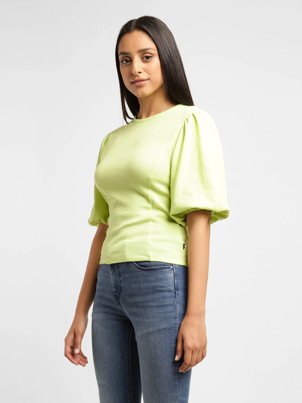Women's Textured Round Neck Top - Image 4