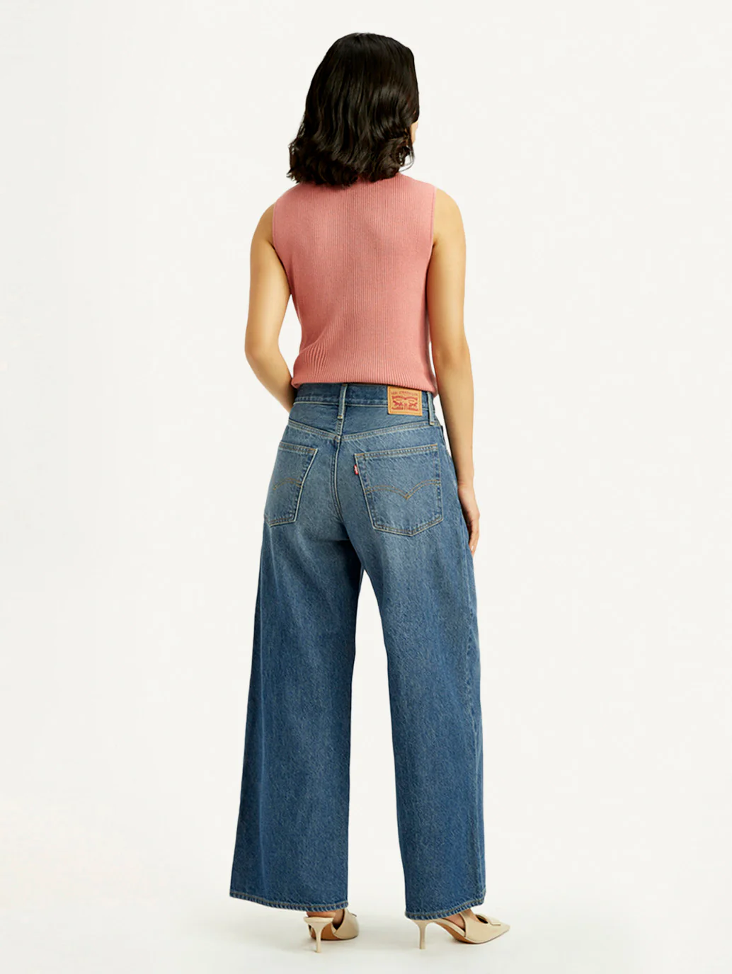 Women's Mid Indigo XL Straight Loose Fit Mid Rise Jeans - Image 5