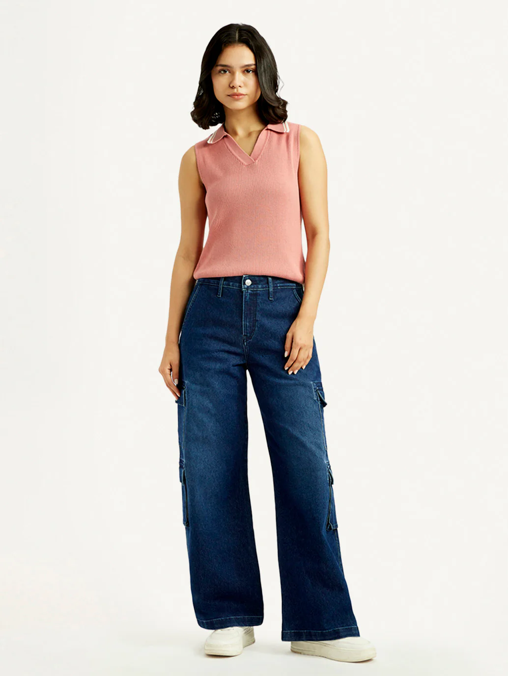 Women's 94 Dark Indigo Baggy Fit Mid Rise Jeans - Image 2