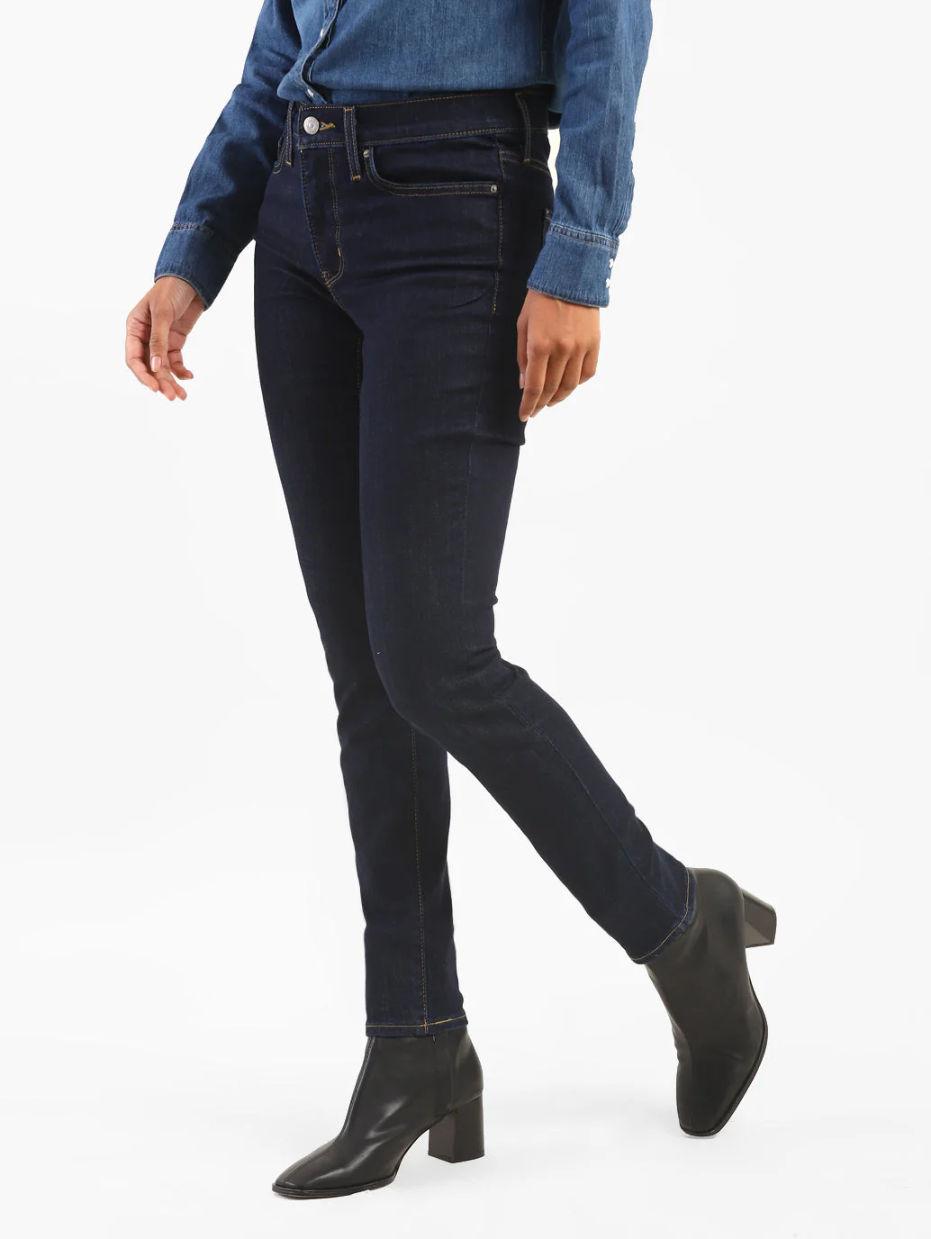 Women's 311 Blue Skinny Fit Mid Rise Jeans - Image 3