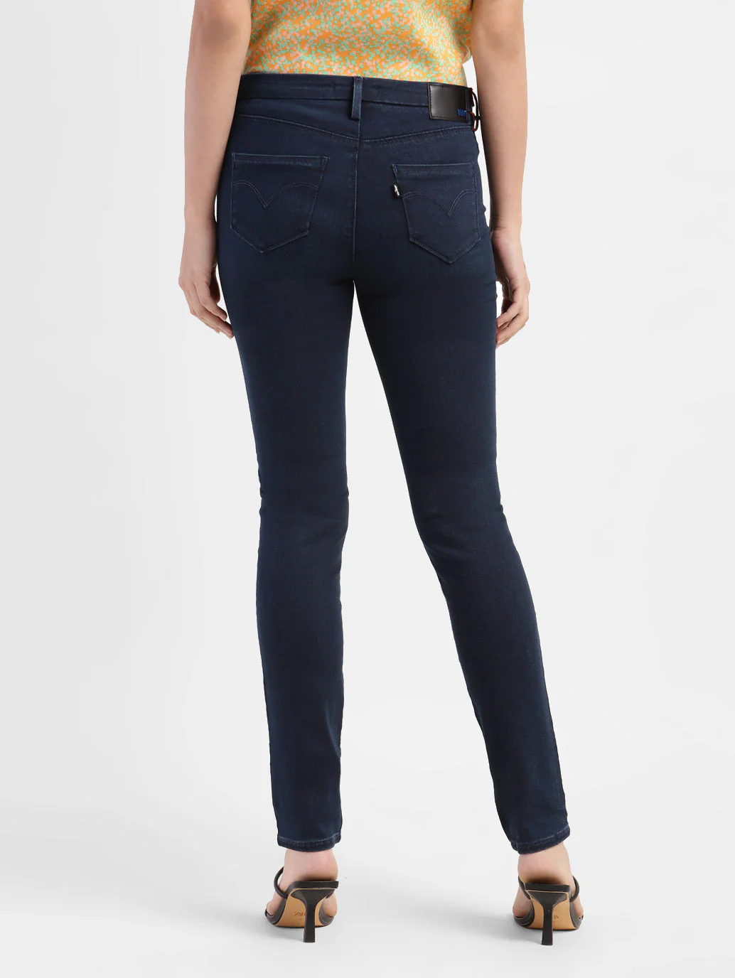 Women's 311 Navy Blue Skinny Fit Mid Rise Jeans - Image 3