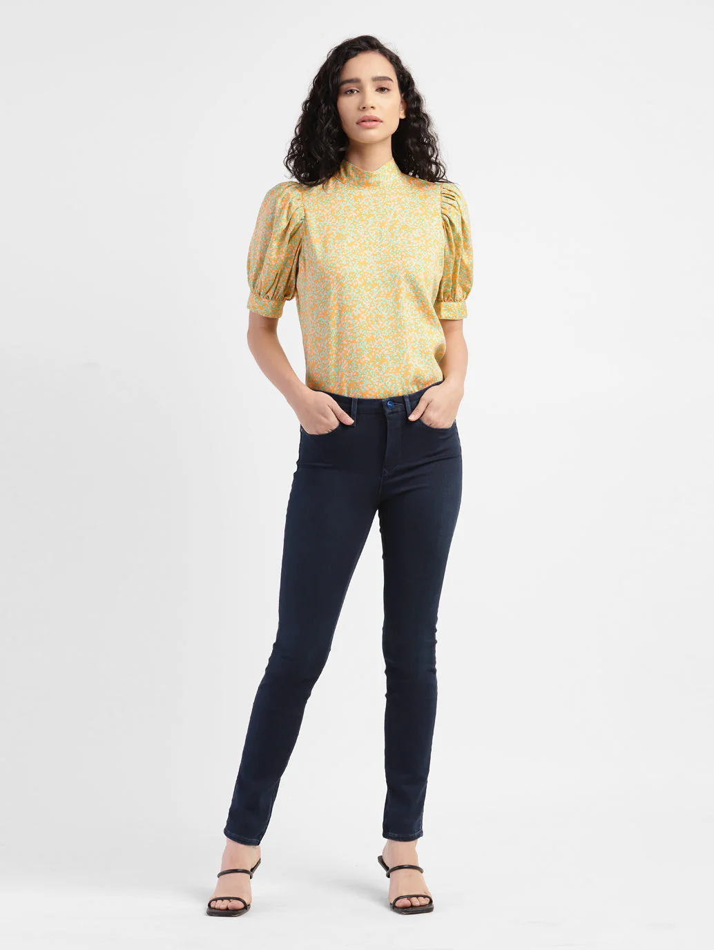 Women's 311 Navy Blue Skinny Fit Mid Rise Jeans - Image 5