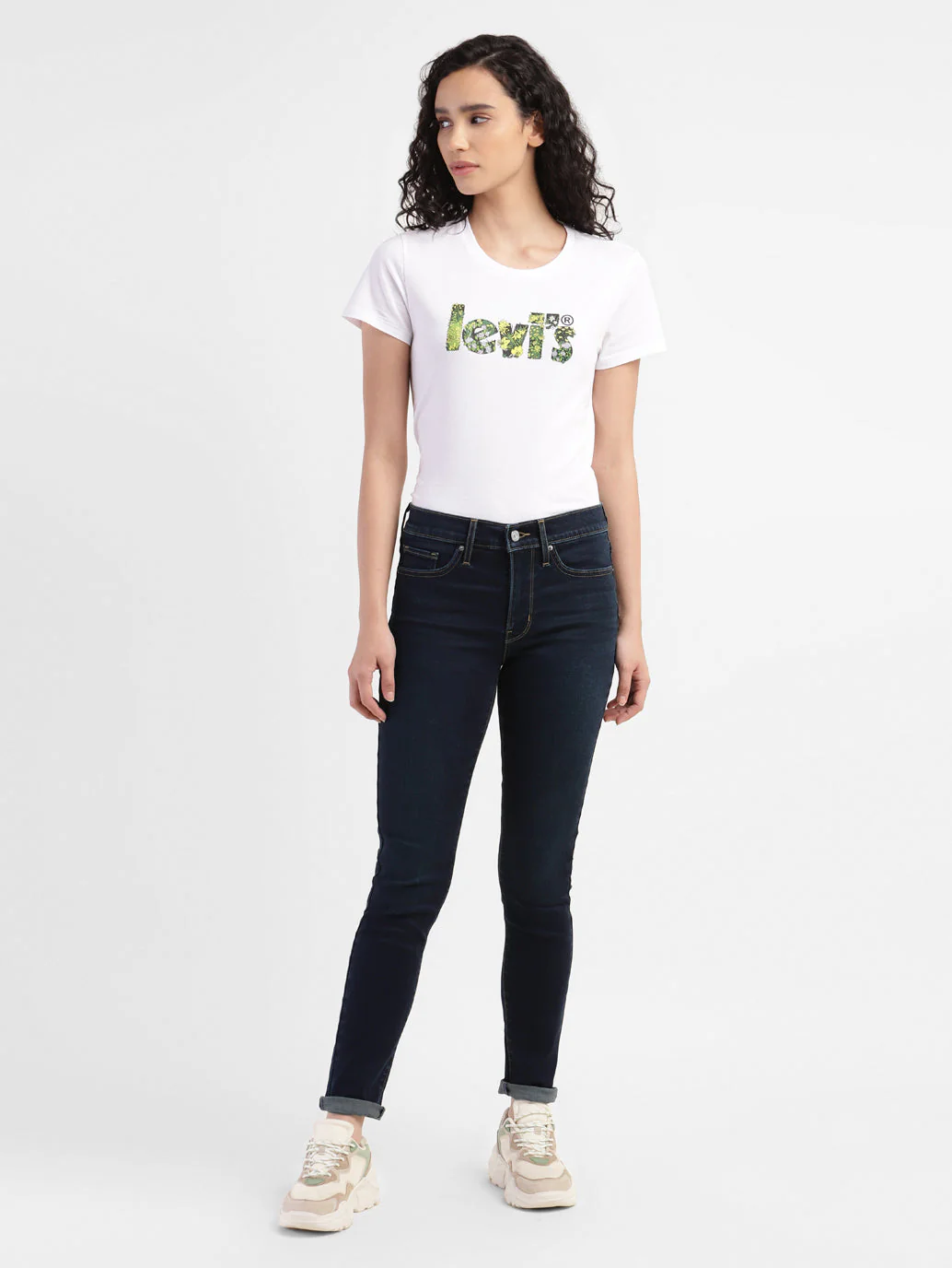 Women's 311 Blue Skinny Fit Mid Rise Jeans - Image 5