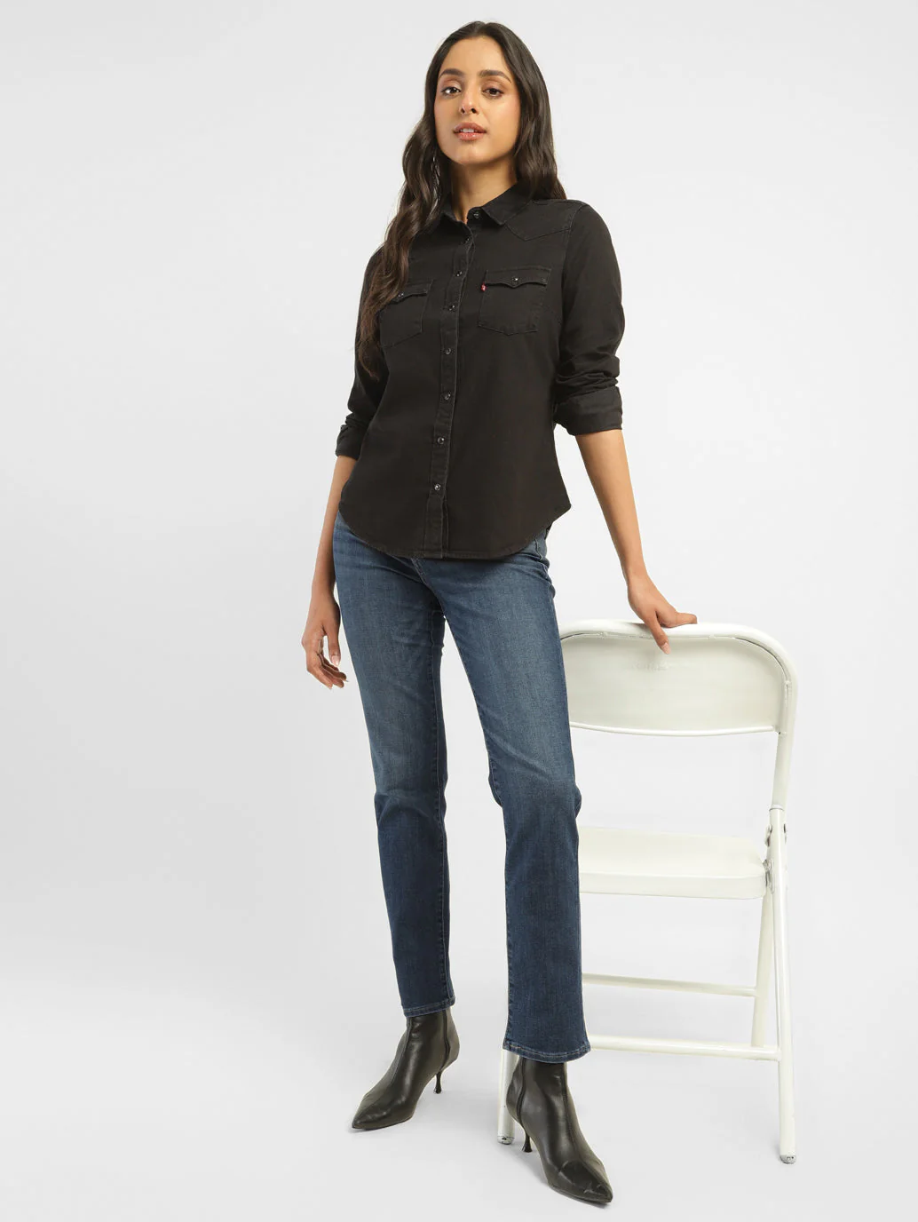 Women's 312 Blue Straight Fit Mid Rise Jeans - Image 2