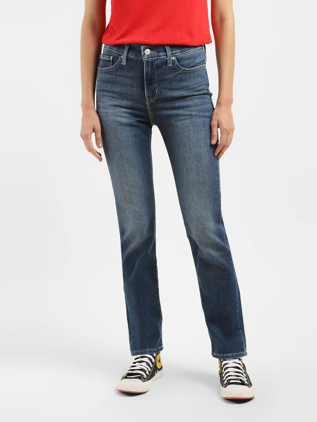 Women's 312 Blue Straight Fit Mid Rise Jeans - Image 2