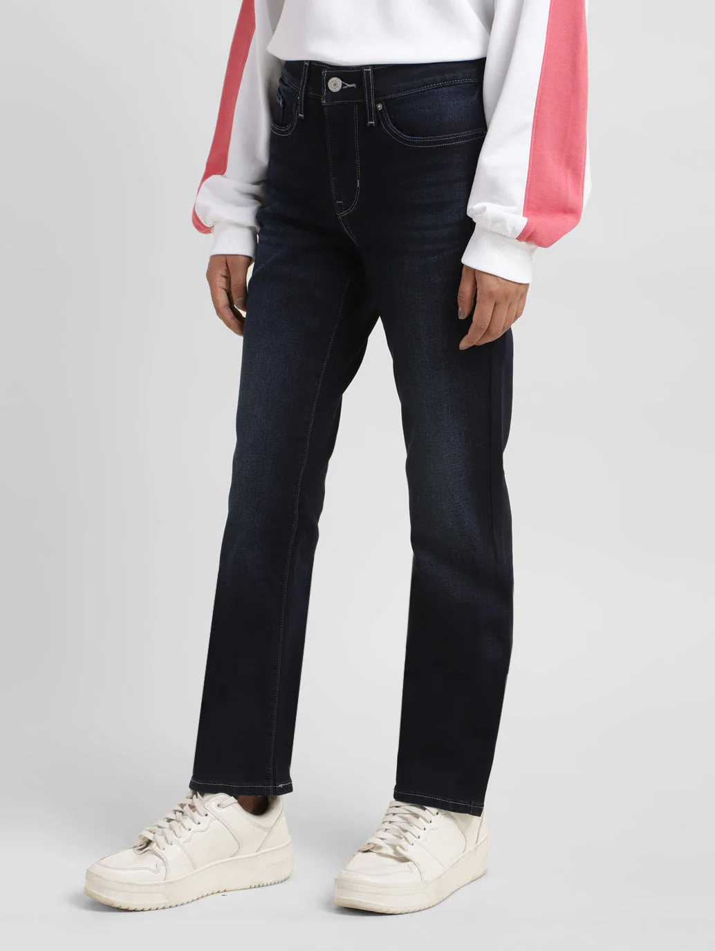 Women's 312 Blue Straight Fit Mid Rise Jeans - Image 4