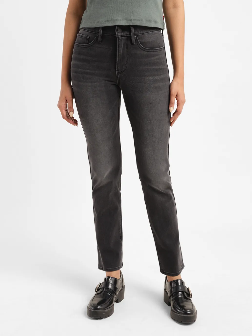 Women's 312 Grey Straight Fit Mid Rise Jeans - Image 2