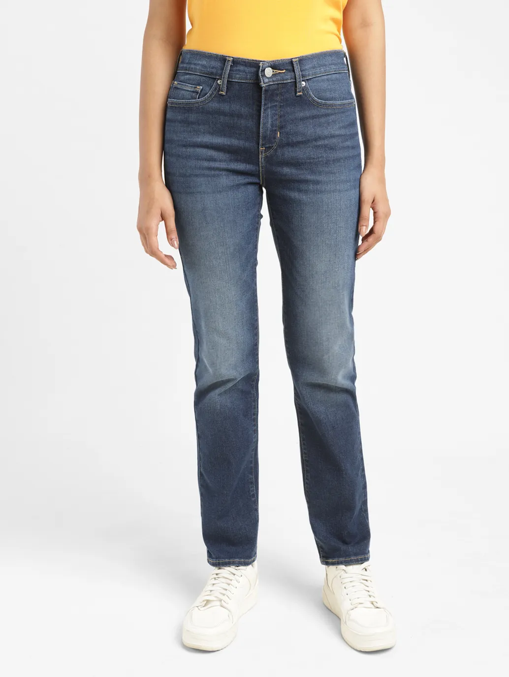 Women's 312 Blue Straight Fit Mid Rise Jeans - Image 2