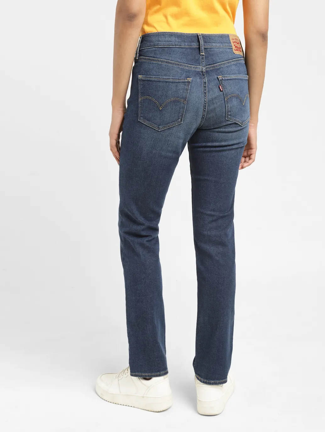 Women's 312 Blue Straight Fit Mid Rise Jeans - Image 3