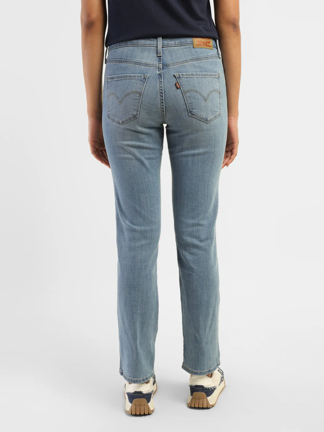 Women's 312 Blue Straight Fit Mid Rise Jeans - Image 3