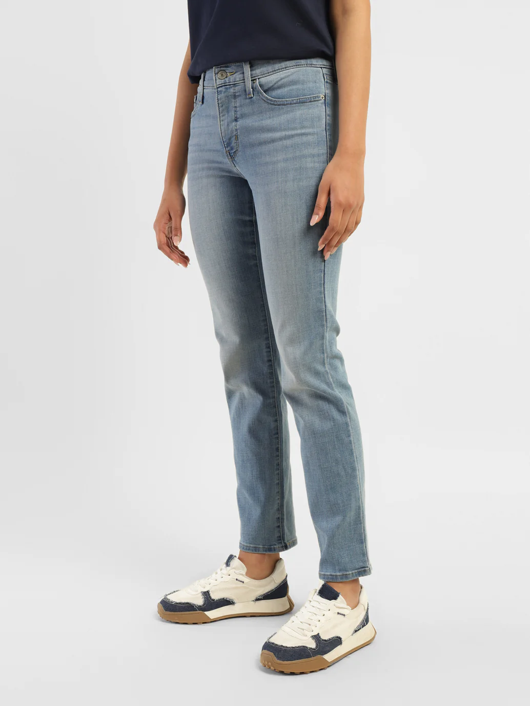 Women's 312 Blue Straight Fit Mid Rise Jeans - Image 4