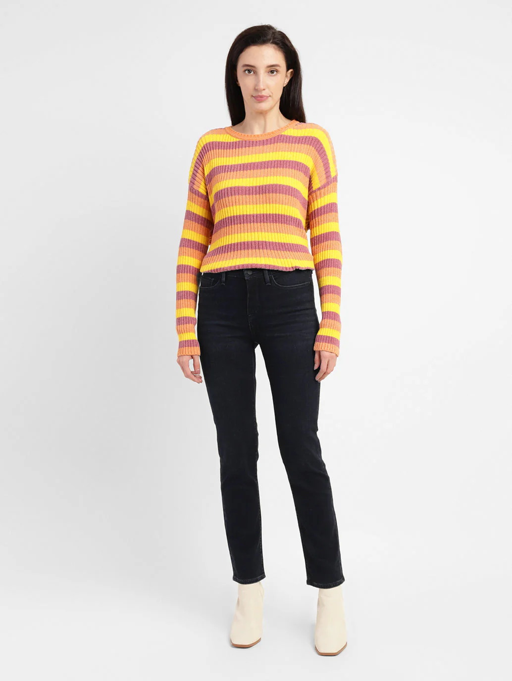 Women's 312 Blue Straight Fit Mid Rise Jeans - Image 6