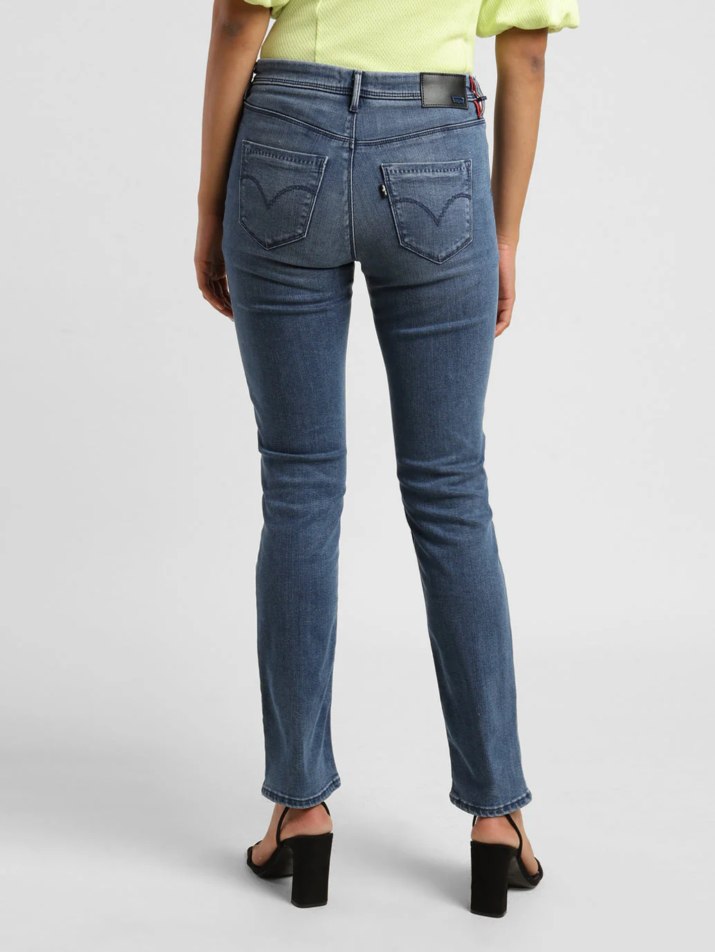 Women's 312 Blue Straight Fit Mid Rise Jeans - Image 3