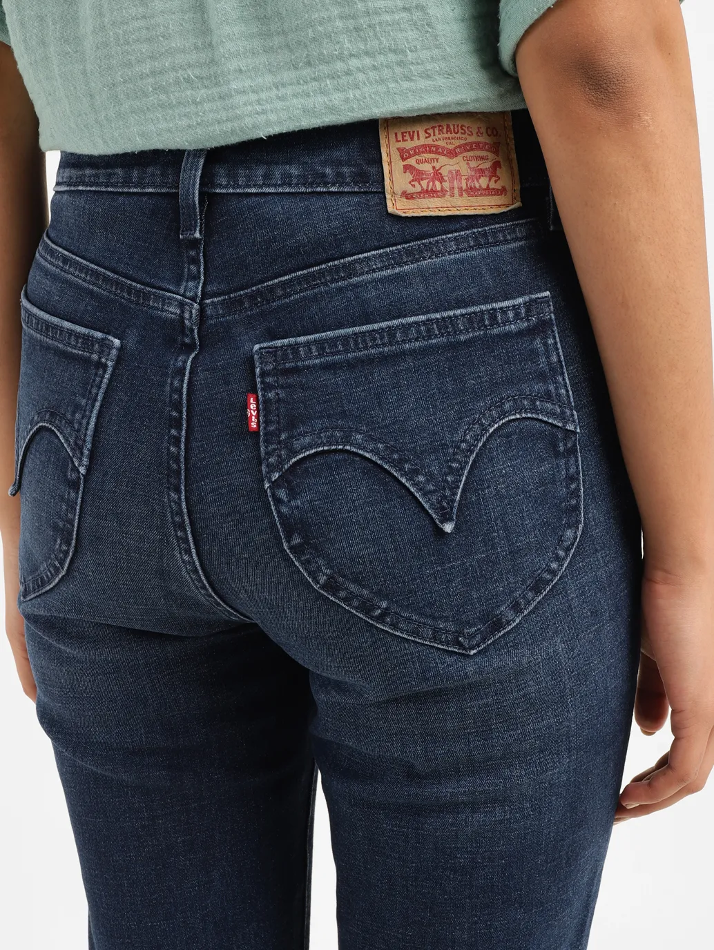 Women's 314 Blue Straight Fit Mid Rise Jeans - Image 6