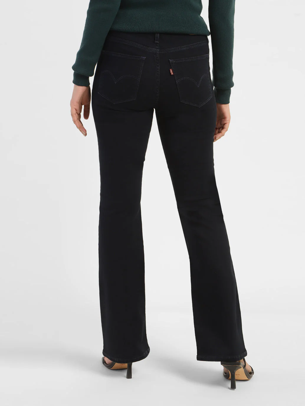 Women's 315 Navy Blue Flared Fit High Rise Jeans - Image 3
