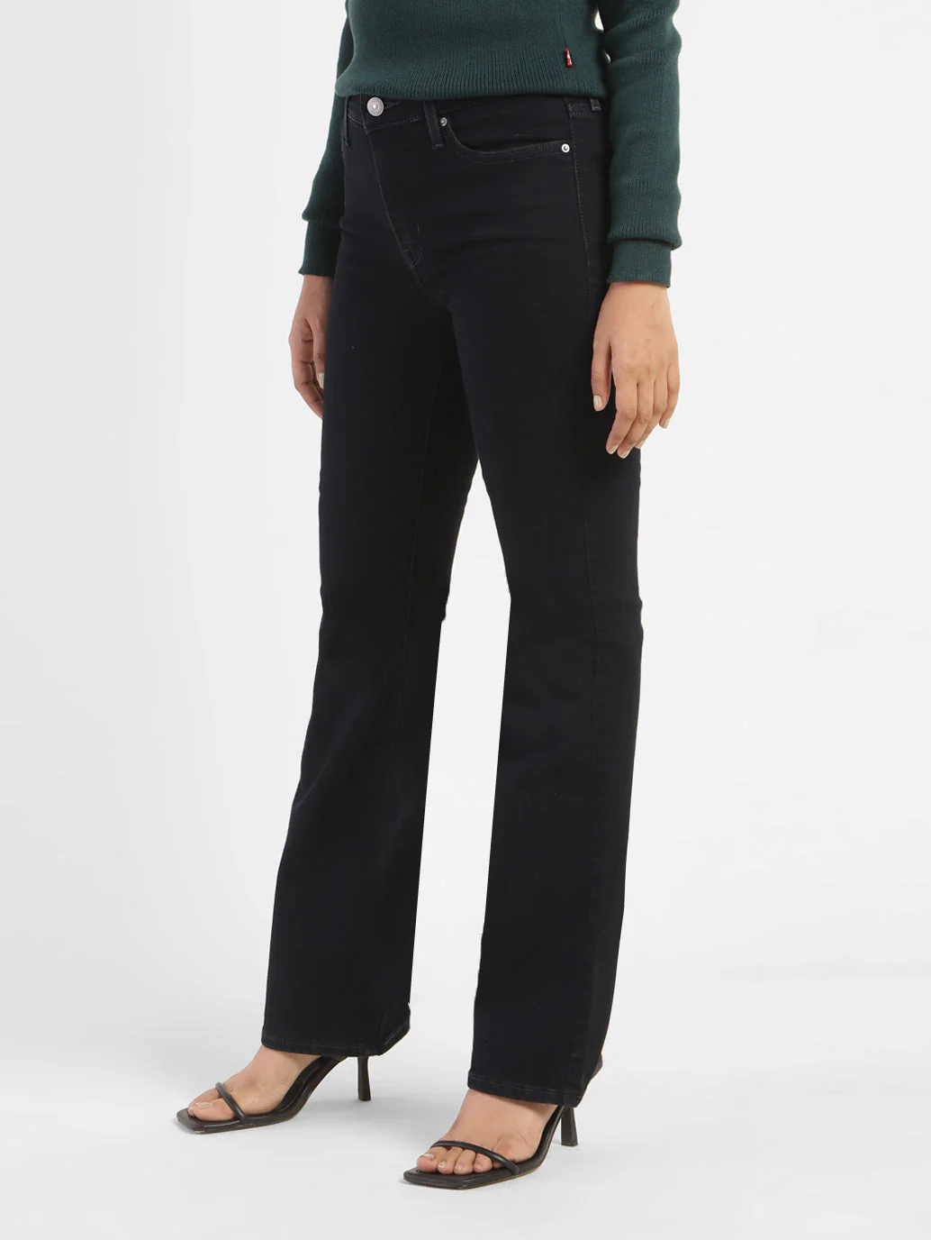 Women's 315 Navy Blue Flared Fit High Rise Jeans - Image 4