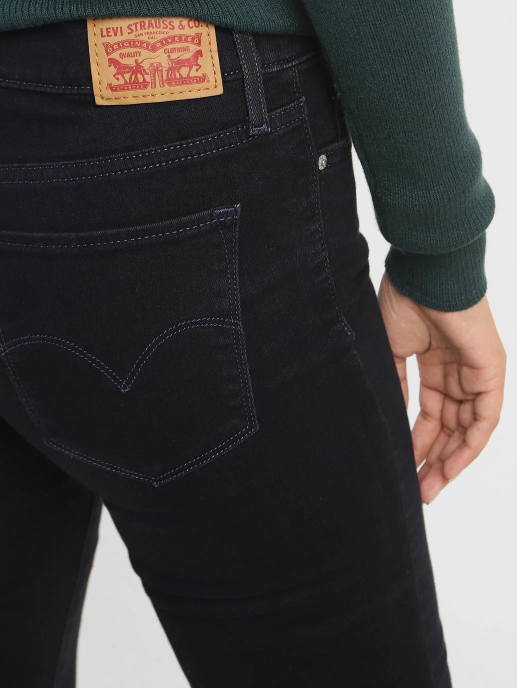 Women's 315 Navy Blue Flared Fit High Rise Jeans - Image 7