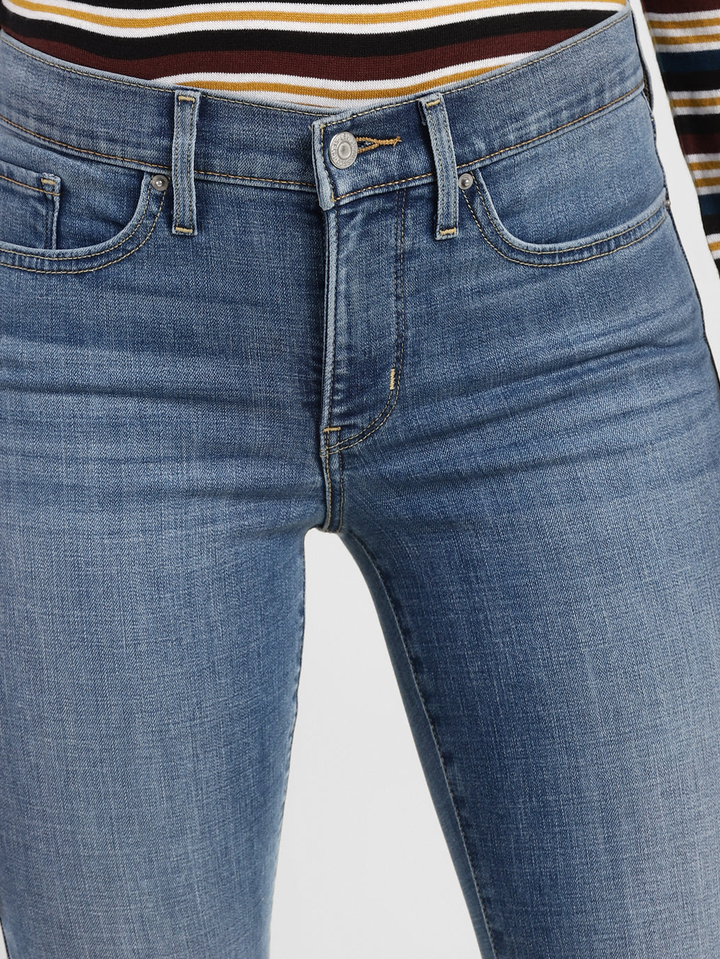 Women's 315 Blue Flared Fit High Rise Jeans - Image 5