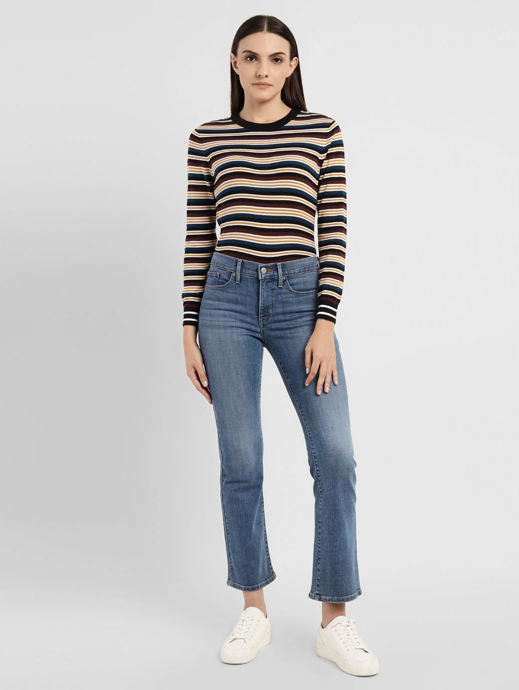 Women's 315 Blue Flared Fit High Rise Jeans - Image 7