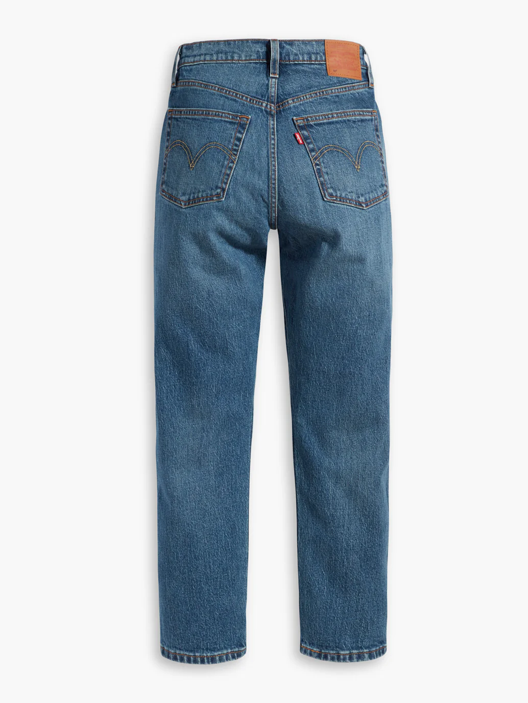 Women's 501 Blue Straight Fit Mid Rise Jeans - Image 8