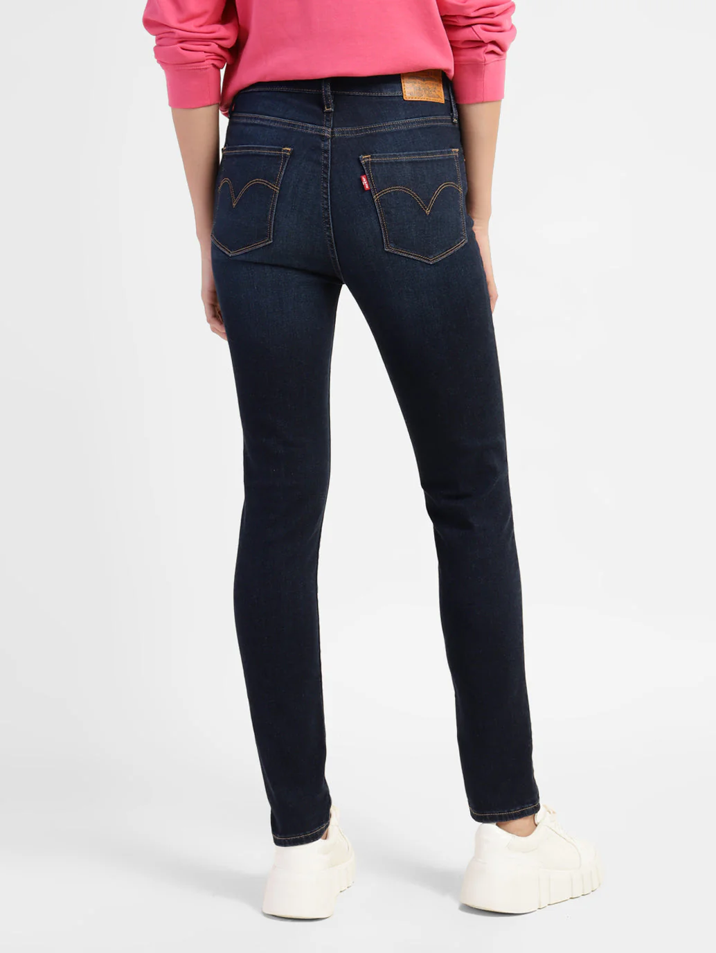 Women's 710 Blue Skinny Fit Mid Rise Jeans - Image 3