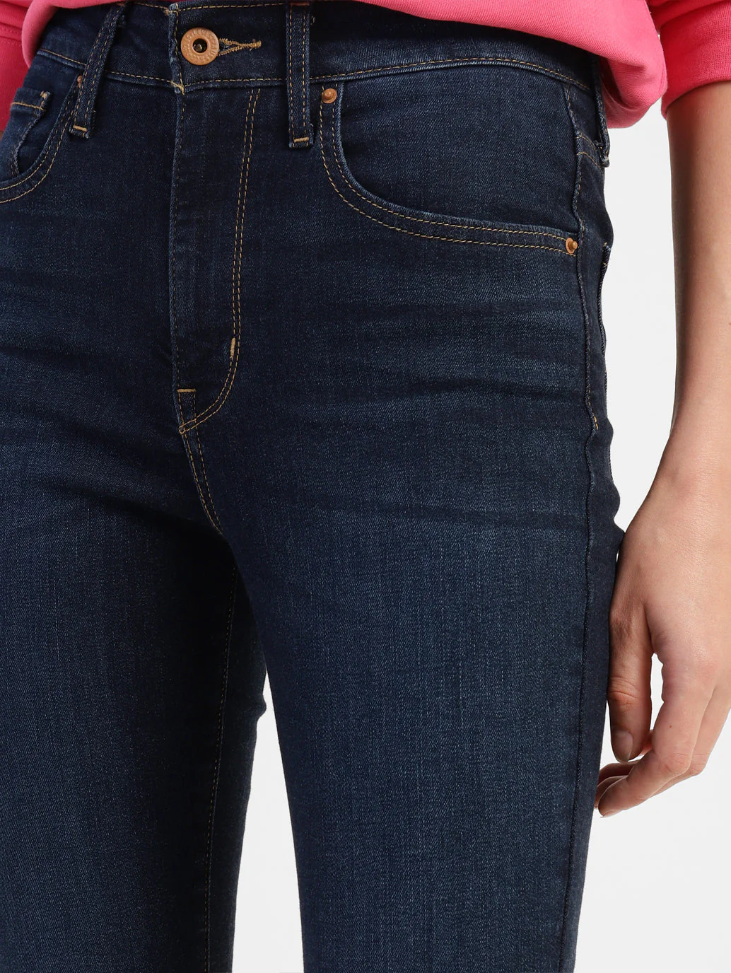 Women's 710 Blue Skinny Fit Mid Rise Jeans - Image 5