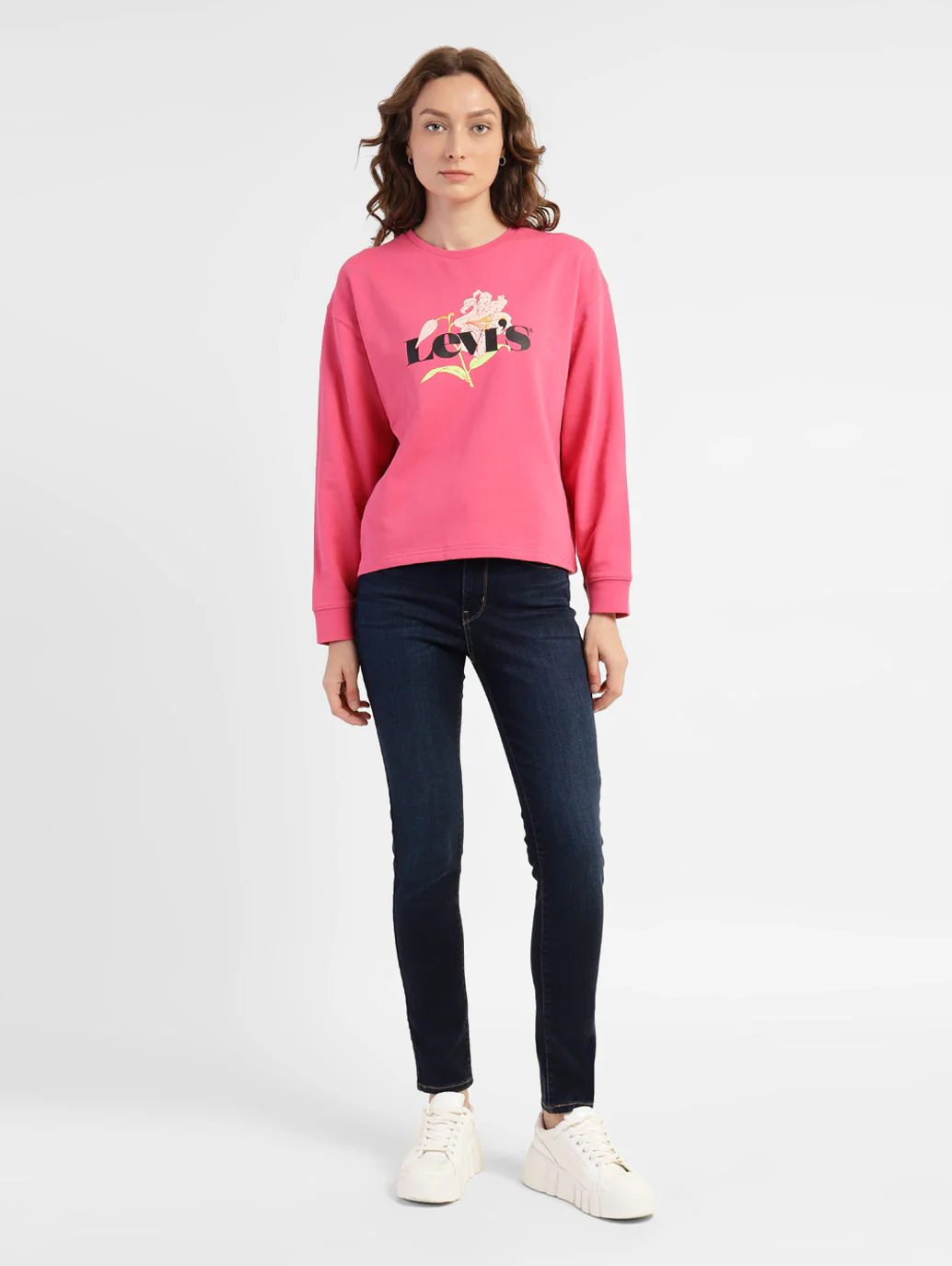 Women's 710 Blue Skinny Fit Mid Rise Jeans - Image 7