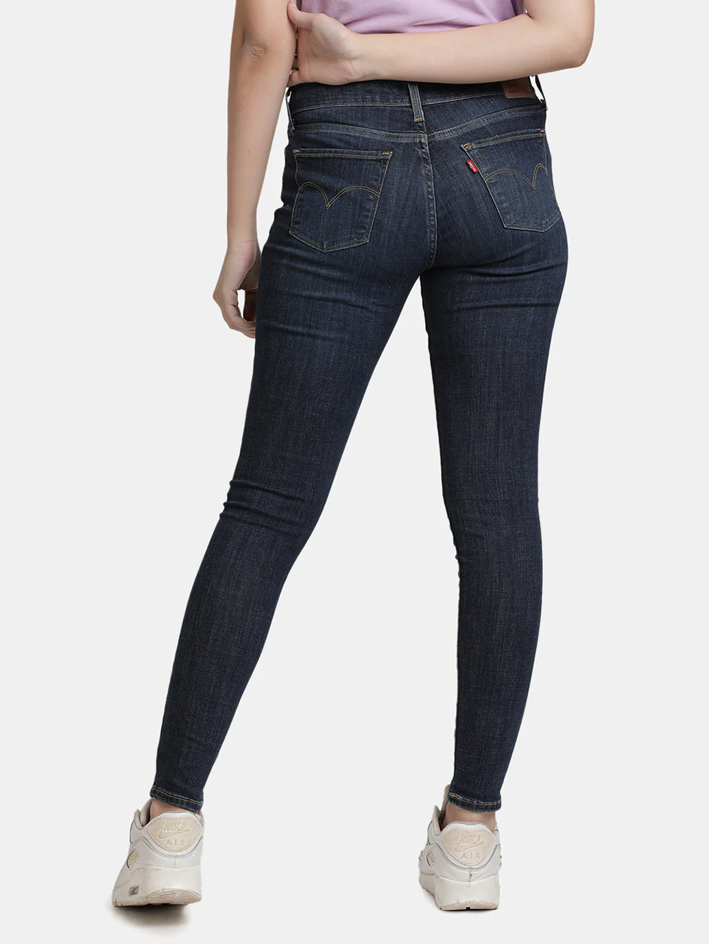 Women's 710 Blue Skinny Fit Mid Rise Jeans - Image 9