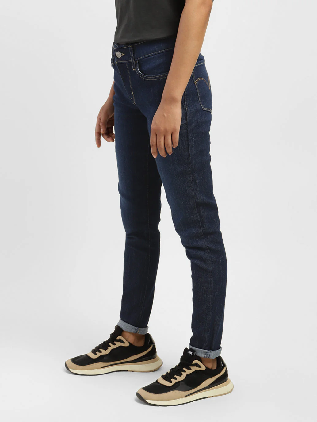 Women's 710 Blue Skinny Fit Mid Rise Jeans - Image 3