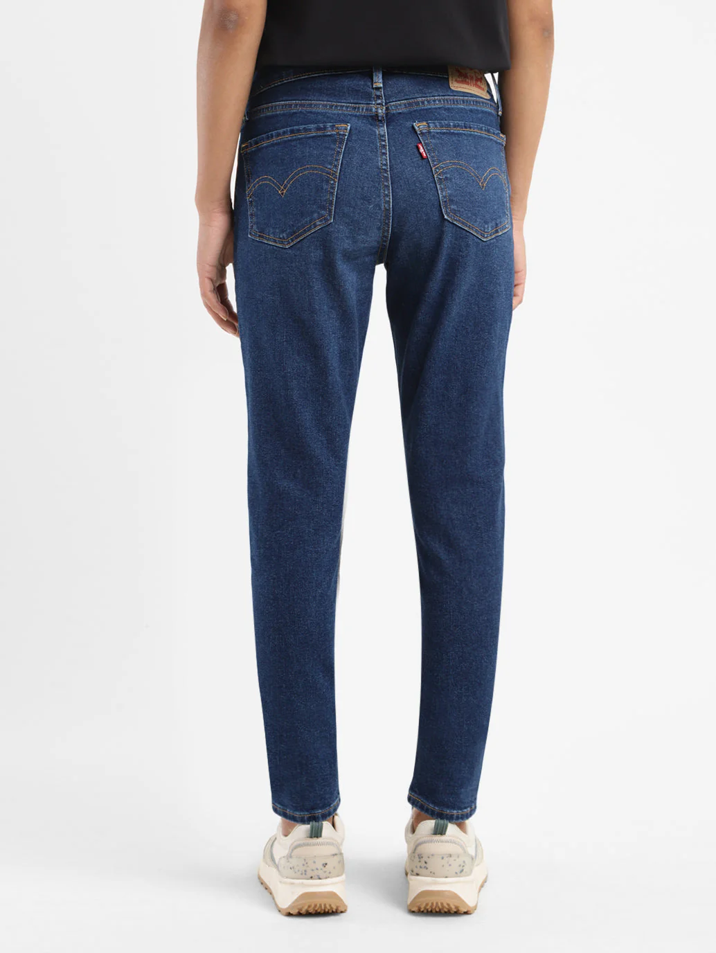 Women's 710 Blue Skinny Fit Mid Rise Jeans - Image 3