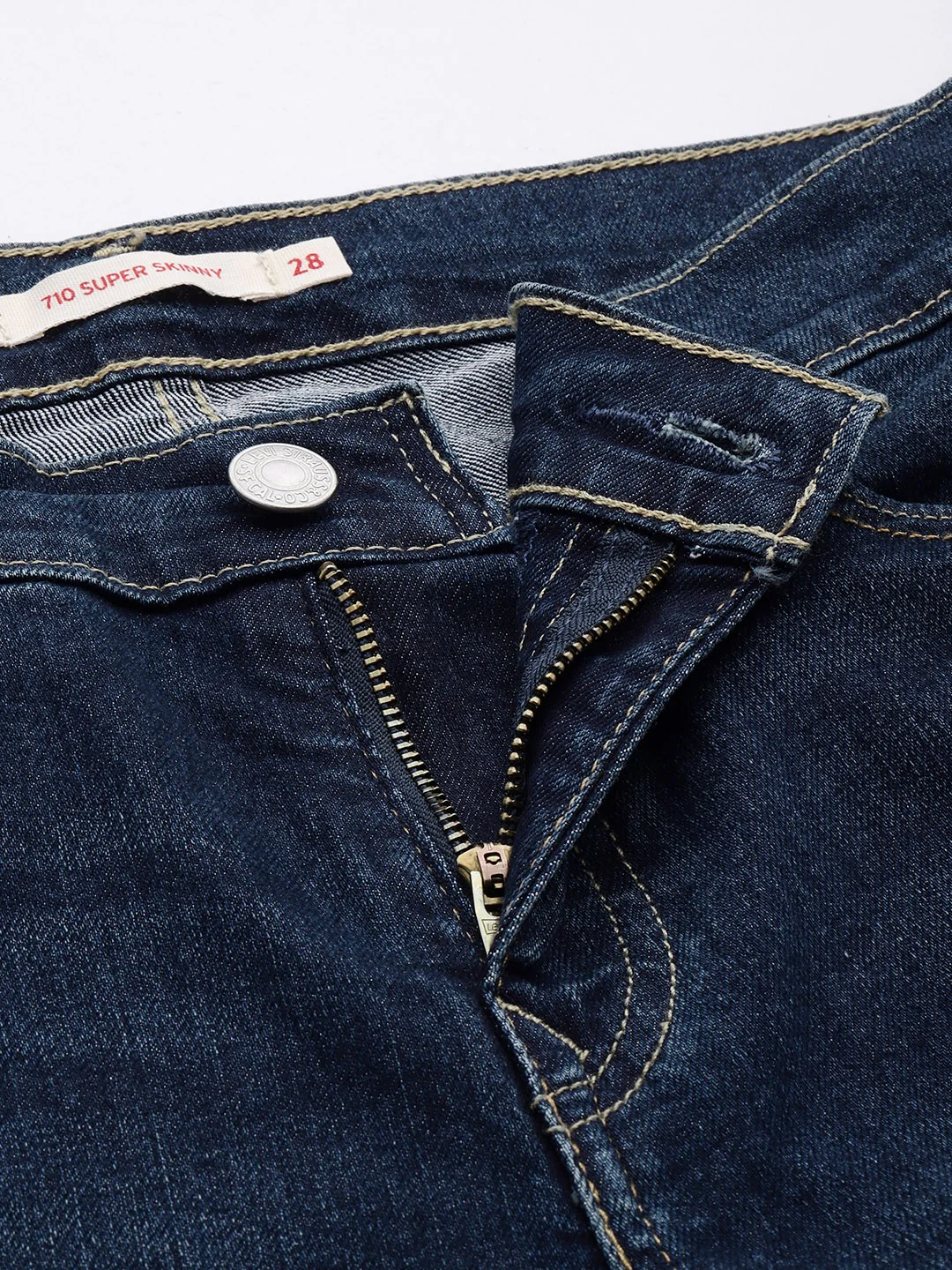 Women's 710 Blue Skinny Fit Mid Rise Jeans - Image 5
