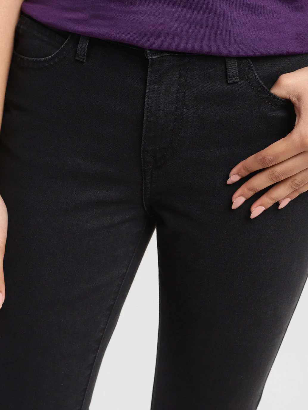 Women's 710 Blue Skinny Fit Mid Rise Jeans - Image 6