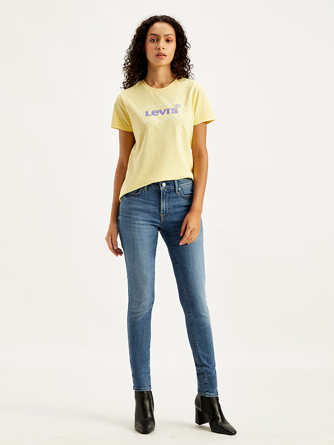 Women's 711 Blue Skinny Fit Mid Rise Jeans