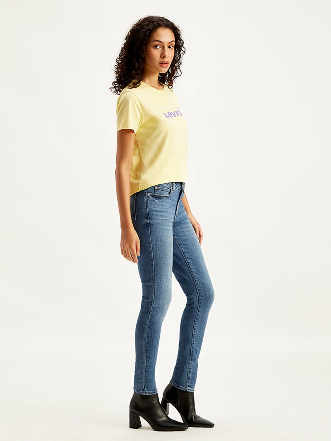 Women's 711 Blue Skinny Fit Mid Rise Jeans - Image 3